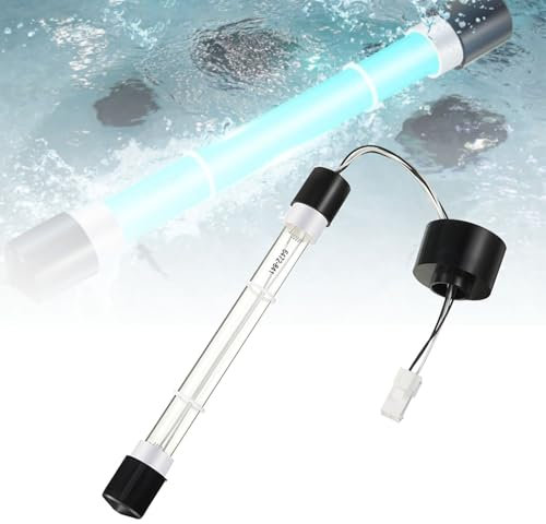 6472-841 Ampoule UV de rechange pour piscine et spa compatible avec système de purification d'eau Sundance Spa, assemblage complet avec joint et connecteur (1 pièce)