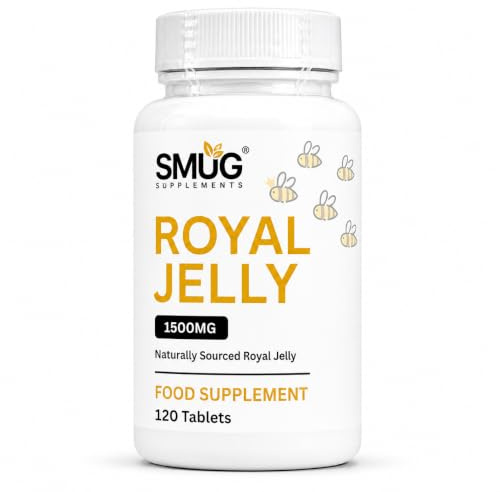 Royal Jelly 1500mg – 90 Tablets – 45 Day Supply – Made in Britain – SMUG Supplements
