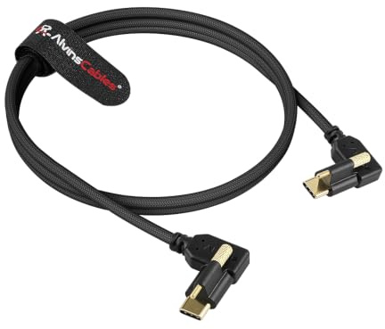 Alvin's Cables Verriegelung USB-C auf USB-C Stromkabel Ultraflexibel für Blackmagic Pyxis Monitor, URSA Cine EVF, USB-C 3.2 10Gbps Datenübertragungskabel für Blackmagic Micro Studio 4K G2 50cm