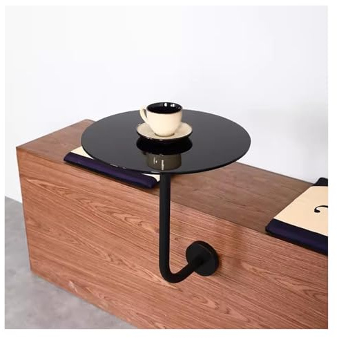 Failjierue Runder Wandtisch - Bistrotisch mit nordischer Marmorplatte, Moderne schwebende Kaffee- und Cocktailbar for Cafés, Küchen und kleine Räume - nur 1 Couchtisch(50x45cm)