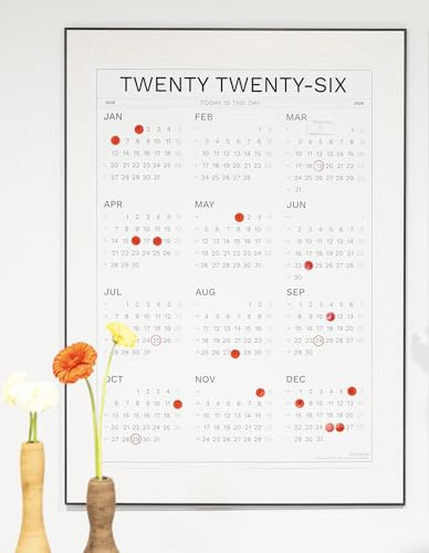 OCTÀGON DESIGN Wandkalender 2026 | Wandkalender mit einem Blatt | A0-Format – vertikal (84,1 cm x 118,9 cm) | ganzjährig im Blick | Ideal zum Planen, ideal als Geschenk.