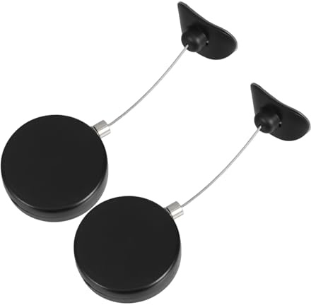 BAZEITFLOW 2pcs Retractable Cable Lock with Steel Wire Rope for Remote Controls and Luggage Security Automatic Reel Anti-Theft Protection for Bicycles Motorcycles and Showroom Use
