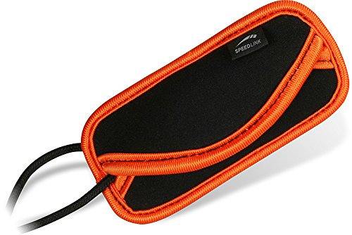 Speedlink Bag L universelle Schutzhülle für MP3-Player wie iPod Shuffle (10 x 6 x 1,5 cm) schwarz orange