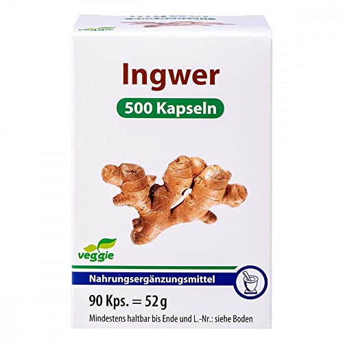 Pharma-Peter INGWER 500 mg vegetarische Kapseln, 90 Stück