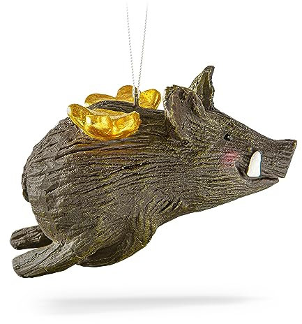 Dekoanhänger 4,5 x 10 cm • 66014 ''hängender Schwein-Engel, Eber'' von Inkognito • Künstler: INKOGNITO © Susanne J. Eckart • Weihnachtliches • Objekte • Objects