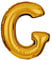 Folienballon Buchstabe G gold - Buchstaben Deko - Buchstaben Ballons - Geburtstag, Hochzeit, Dekoration, Luftballon, G