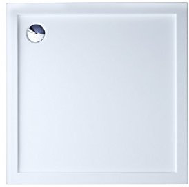 Durovin Bathrooms 1000 x 1000 x 40mm Shower Tray,Light Sturdy,Acrylic, Glossy White Finish –Square Shape