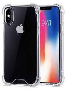 JProtect Handyhülle für iPhone X/XS / 10 - Stoßsichere iPhone XS Hülle Durchsichtig mit Shockproof Bumper/Schutzhülle iPhone X Hülle Transparent/iPhone 10 Hülle/Handy Hülle iPhone X Case