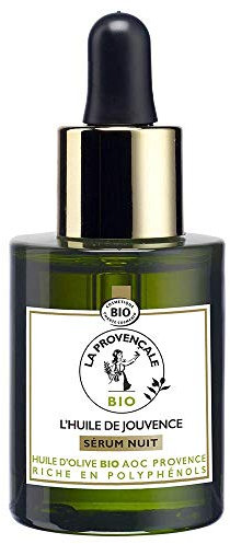 La Provençale - Siero Notte L'Huile de Jouvence - Cura Viso Certificata Biologica - Olio d'Oliva Provenza AOC Biologico - Per Tutti i Tipi di Pelle, Anche Sensibile - 30ml