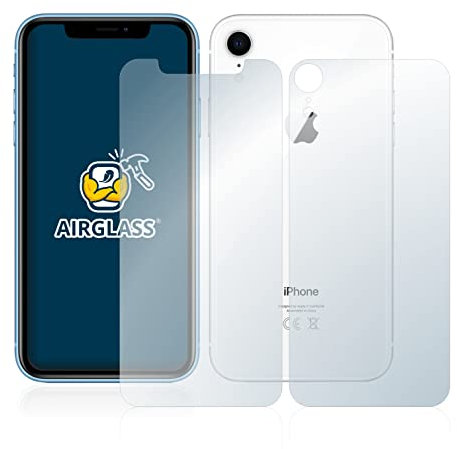 brotect Glass Screen Protector Film compatible with Apple iPhone XR (Front+Back) - Glass-Foil 9H Protection [Scratch Resistant, High Clarity]