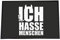 4youDesign Fußmatte Ich Hasse Menschen 40x60cm - Türmatte mit lustigem Spruch – Geschenk zu Weihnachten für Männer & Frauen – Geschenkidee zum Einzug – Waschbar – rutschhemmend - schwarz