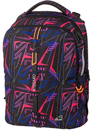 Walker Rucksack Wizzard Elite, Neon Lights, mit 2 Fächern, Laptopfach, Seitentaschen, atmungsaktive Polster, Hüftgurt und Brustgurt, ca. 46 x 32 x 23 cm, 34 Liter