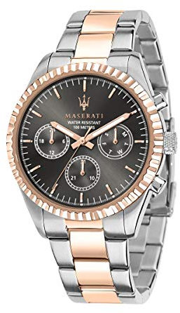 Maserati Orologio da uomo, Collezione Competizione, in Acciaio, PVD Oro rosa, con cinturino in Acciaio inossidabile - R8853100020