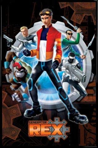 1art1 Generator Rex Poster Plakat | Bild und Kunststoff-Rahmen - Team, Rex, Agent Six, Bobo Haha, Captain Callan (91 x 61cm)