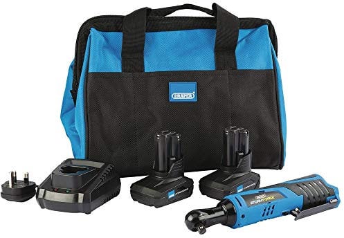 Draper 99720 Storm Force® 10.8V Reversible Ratchet Kit (+2 x 4Ah Batteries, Charger and Bag)