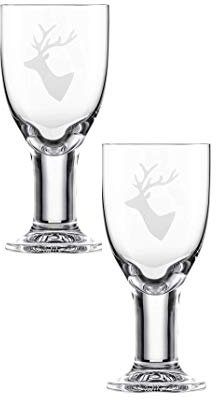 Steinnacher Eisch Weißweingläser 2er SET Chalet Hirsch Weißwein 17cm hoch
