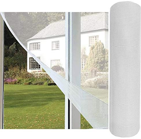 Mosquitera Ventana y Puertas | Pantalla para Insectos. Protección Ventana y Puertas con Malla Mosquitera de Fibra de Vidrio (1,5_x_30_Metros, Blanco)