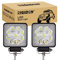 RIGIDON 2 Pcs Auto quad scheinwerfer, 4 Zoll 10cm 27W Spot Strahler offroad beleuchtung für SUV ATV, Traktor, LKW, 4x4, 6000K Weiß led nebelscheinwerfer, led arbeitsscheinwerfer, led arbeitslicht