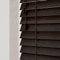 Custom Made To Measure Real Wooden Venetian Blinds with strings (50mm Slats) (Dark Brown Oak, Up To 150cm (Width) x Up To 120cm (Drop))