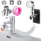 Ensemble Pommeau Douche pour Lavabo, Roscid 3 Modes Pommeau de Douchette de Salle de Bain Pomme de Douche à Main avec Adaptateurs de Robinet, 3 Mètres Blanc Tuyau Longeur(Robinet pas Inclu)