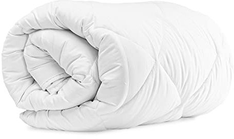 Komfortec Bettdecke 155x220 cm Ganzjahresdecke, 300gsm, warme Bettdecke für Allergiker, Decke Antiallergisch Blanket, Weiß