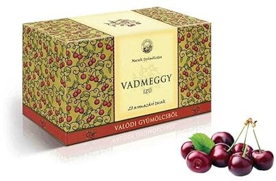 Wild Sour Cherry Premium Fruit Flavoured Tea Natural Herbals with Hibiscus Rosehip Orange Peel - 20 Teabags
