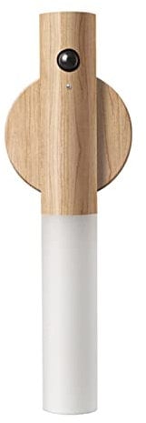 Schindora - Luces nocturnas con sensor de movimiento, aplique de pared de madera para pasillo con sensor de cuerpo magnético, luz LED portátil recargable para dormitorios, pasillos y escaleras