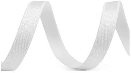 5M 10 mm Breite Satin BH-Träger Gummiband Ideal für BH-Trägern, Dessous, Schultergurten (weiß)