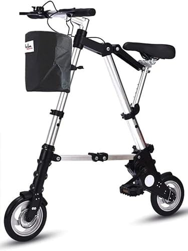 Kcolic 8-Zoll Faltrad, Leichtes Aluminium Faltrad, Bequem Verstellbares City Fahrrad, Aluminiumrahmen, Outdoor Reiserad Für Männer Und Frauen C,8inch