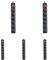 Silver Electronics - Base electrica 6 Tomas 1,5m Negro Interruptor (Paquete de 5)