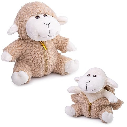 Lilizzhoumax Schaf Plüschtier 16cm/6, Simuliertes Tier Kuscheltier, Kawaii Realistisches Plüsch Spielzeug für Wilde Tiere, Geschenk für Freunde und Kinder