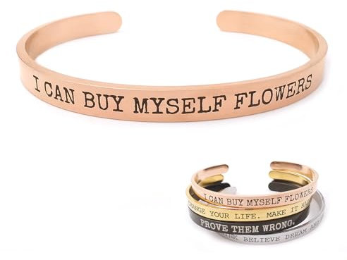 ALMENDRA Bracciale da donna uomo personalizzato con frase incisione nome rigido in acciaio personalizzabile amiche braccialetto regalo (Rosa)