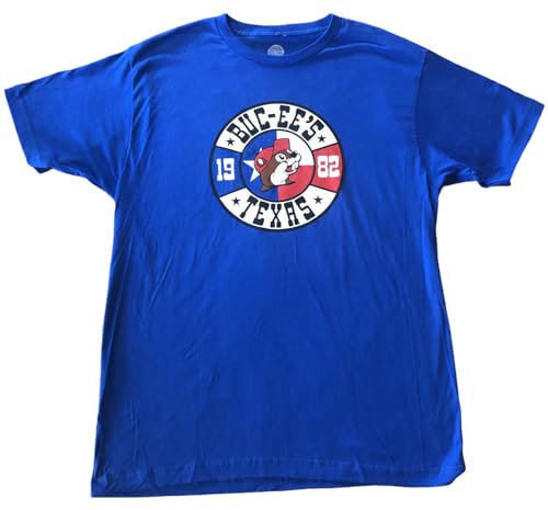Buc-ee's Offizielles Grafik-T-Shirt, mehr als 20 Designs, Königsblau, Buc-ee's Texas 1982, 3X-Groß