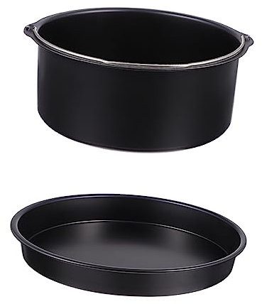 CLISPEED Zubehör Für Heißluftfritteusen Kuchenkorb Pizzapfannen-set 6 Zoll Leicht Zu Reinigen Zum Backen Von Pizza