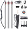 TOPARCHERY Bogenschießen Takedown Recurve-Bogen und Pfeile Set für Erwachsene Aluminium-Legierung Riser Split-Typ Jagd Bogenschießen Longbow Kit Right Hand (40LB)