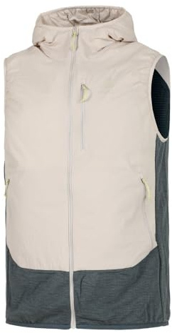 Odlo Herren Ascent Hybrid Vest Insulated Laufbekleidung Laufweste Silver Cloud/Dark Slate - Silber XL