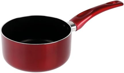 Sitram 713668 Casserole Aluminium Pressé CARMIN Ø16, H7,5 cm - Coloris Rouge Brillant - Revêtement anti-adhésif Whitford Xylan 2 couches sans PFOA, Manche thermorésistant - Tous feux sauf induction
