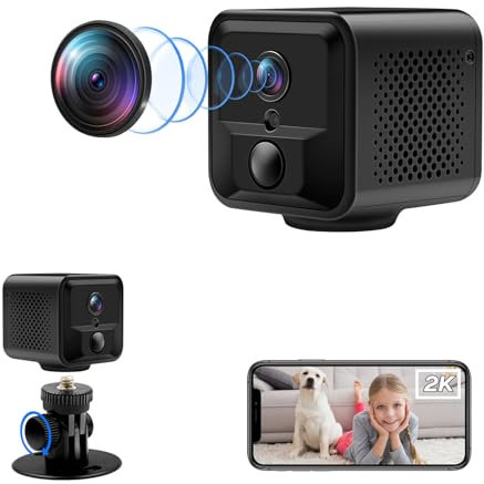 CYI Mini Camara Vigilancia WiFi Interior sin Cable, Mini Camara Espia Oculta Invisible 2K,Camara Oculta Espia Camuflada 150° Spy CAM con Detección de Movimiento PIR Visión Nocturna para Casa, Garaje