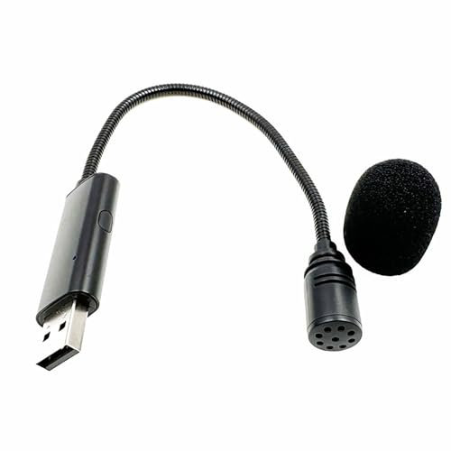 YOGOTEU Microfono omnidirezionale USB per microfono omnidirezionale da 22,8 cm, per giochi, chat, computer portatile, PC, microfono, con interruttori, supporta tutti i sistemi di