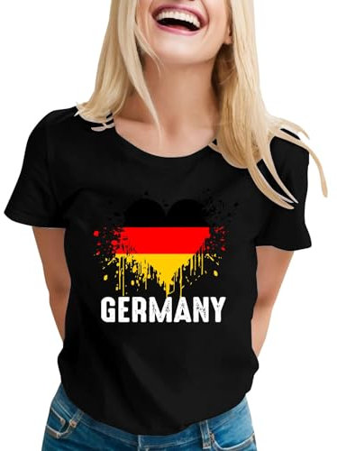 EM Shirt Damen Deutschland Trikot Damen T-Shirt Deutschland Fanartikel Fussball Flagge Shirts 𝐃𝐞𝐮𝐭𝐬𝐜𝐡 Trikot EM 2024 Deutscher 𝐍𝐚𝐭𝐢𝐨𝐧𝐚𝐥𝐦𝐚𝐧𝐧𝐬𝐜𝐡𝐚𝐟𝐭 Tshirt𝐥𝐚𝐧𝐝 Shirt