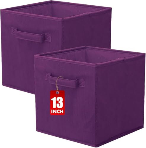 powerking Cube Storage Boxes, Foldable Fabric Storage Bins And Cloth Storage Organizer Drawer For Shelves, Closet And Toys Storage, 33 X 33 X 33 CM
