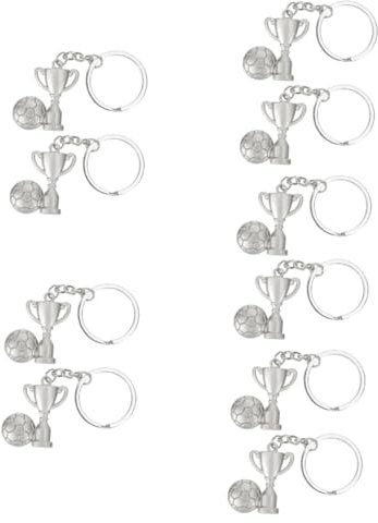 VANZACK 10stücke Fußball Schlüsselanhänger Kommemorative Schlüsselringe Für Fußballfans Geschenkidee Für Geburtstage Vatertag Und Besondere Anlässe