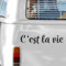 Camper-Van Aufkleber 'C’est la vie' Design | Vielseitige Sticker für Camping, Reisejournale & Mehr | Hochwertiges Vinyl