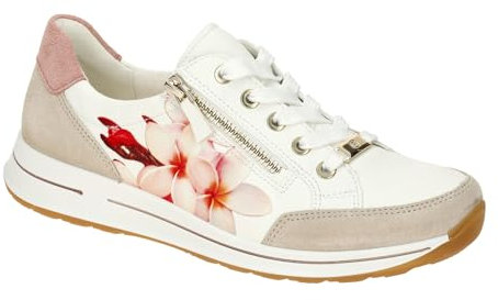 ara Damen Osaka Sneaker, Shell,Weiss,Tropicana-Rose,Piggy, 42.5 EU Weit
