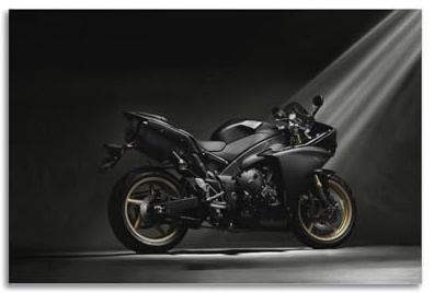 GLMHOK Motorrad-Poster YZF-R1M, Motorrad-Motiv, dekoratives Gemälde, Leinwand, Poster, 50 x 75 cm