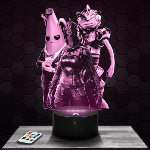 Nachttischlampe F. 3 Skins Dekoration Jungenzimmer Gaming Gamer Videospiele Geschenkidee, Dekoration gedämpftes Licht Nachtlicht Schreibtischdekor. Originelle Geschenkidee für Teenager.