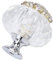 ANDRESLAD Pull Knob Crystal Pull Handle 4 PCS Glass Door Knobs Zinc Alloy for Kitchen Cabinet