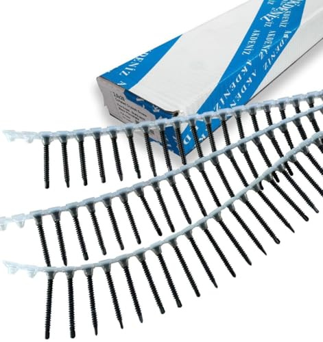 Akdeniz Premium Magazinierte Trockenbauschrauben - Selbstbohrend, 3,5x35mm, Packung mit 1000 Stück