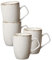 Ritzenhoff & Breker Kaffeebecher-Set Casa 4-teilig, 380 ml, Henkelbecher im Vintage-Look, Mix & Match-Geschirr, Spülmaschinenfest & Mikrowellengeeignet, Porzellan, Beige