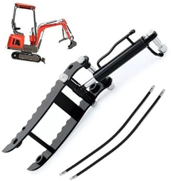 ASDGH Clip idraulica for pollice, for MINI, accessori for escavatori, clip for pollice con pinza metallica a foro singolo adatta for escavatori fino a 3 tonnellate, con 2 tubi flessibili M14 Maniglia